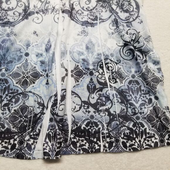 Unity World Wear Plus 1X Top Blouse Floral V Neck Bohemian Festival Boho Hippie - Picture 2 of 10